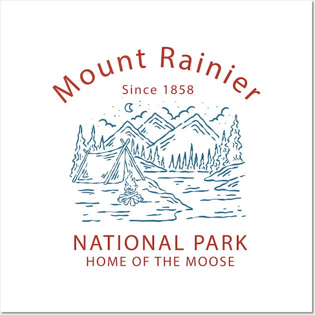 Mount Rainier Wall Art by Easy On Me